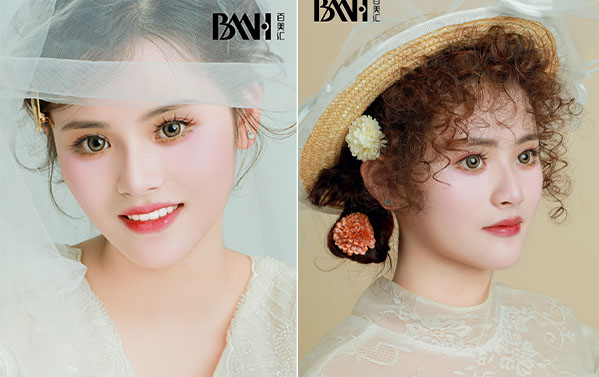百美汇｜近期彩妆课堂作品赏析-白纱系列