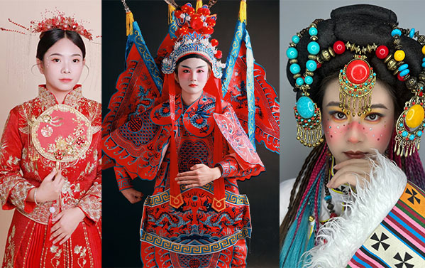 彩妆学员作品｜经典中式造型集锦，满满的文化自信~