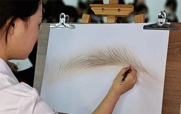 素描线条眉分享课开讲  