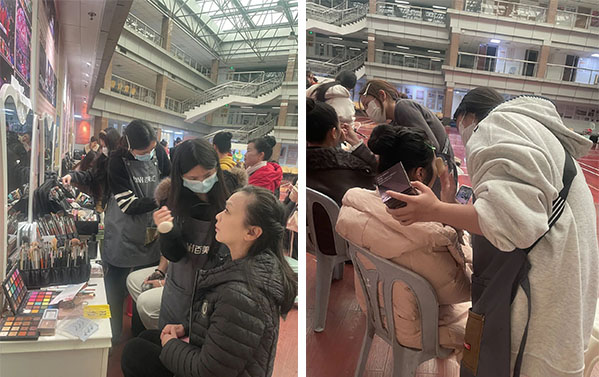 百美汇彩妆学子为广播电视台提供造型支持